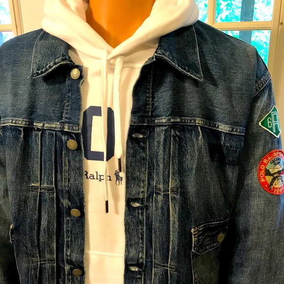POLO RALPH LAUREN Sportsman Patched Denim Jacket - Picture 4 of 15